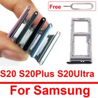 Sim Card Tray For Samsung S20 S20 Plus S20 Ultra SIM Card Slot Adapter Card Reader Holder Connector Replacement Parts
