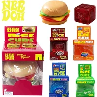 Needoh Hamburger Funny Sensory Relief Toy Dr Pepper Nice Cube Drop Non-toxic Slow Rebound Fingertip Stress Relax Fidget Toy Gift