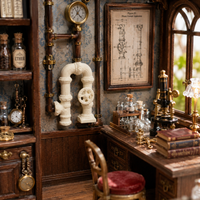 Miniature Pipe Model Figurine, Miniature Doll House Living Room, Warehouse Wall, Collection of Miniature Enthusiasts