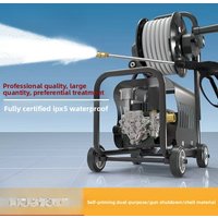 220V Household High Pressure Car Washer, High Power Pressurized Water Gun Vehicle Cleaning Pump