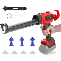 Electric Caulking Gun Cordless Silicone Gun Stepless Speed 10OZ/300ML Caulk Gun Drip-Free Adhesive for Milwaukee 18V Battery Pin