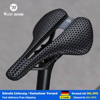 WEST BIKING 3D-gedruckter Fahrradsattel T700 aus Kohlefaser/Titanlegierung/Cr-Mo, Sitzbügel-Komfortkissen für Rennräder, 145/150 mm