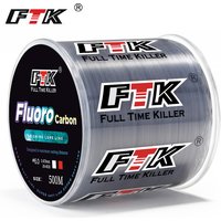 FTK Fluorocarbon Coating Fishing Lure Line 300M 500M 4.13-34.32LB 0.14-0.5mm Carbon Fiber Fly Fishing Line Super Soft Line Pesca
