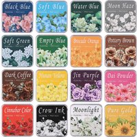1box Retro Iron Box Ink Pad Set, Vintage Style Colored Ink in Metal Tins for Scrapbooking Card Making Hand Account