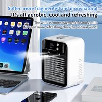 Portable 3in1 multi-function air conditioner Nano spray cooling rechargeable fan Dormitory office desktop fan Camping garden Fan