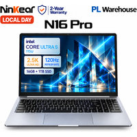 Ninkear N16 Pro Laptop 16 Cali Intel Core i7-12700H 16GB RAM 1TB SSD 2,5K 120Hz 100% sRGB Windows 11 Iris Xe WiFi 6 Szybkie Ładowanie PD 65W Czytnik Linii Papilarnych