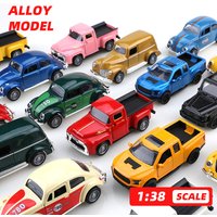1:38 retro classic car pickup alloy car model simulation children's toy car