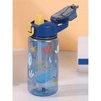 AliExpress NONE Portable 600ml Water Bottle With Silicone Straw Dinosaur Water Cup Leakproof Plastic Water Sippy Cup For