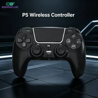 GAMINJA P50A Wireless Game Controller Bluetooth Gamepad with Dual Shock Vibration 6-Axis Gyro 3.5mm Jack Turbo for PS5