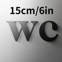 WC Toilet Bathroom Door Sign Self Adhesive 3D Acrylic Restroom Sign for Hotel Salon Restaurant Minimalist Wall Decor