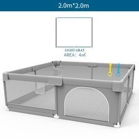 200CM Large Baby Playpen for Children Solid Color Toy Plaza Kids Playground Park Toddler Safety Crawling Fence With 2 Gift