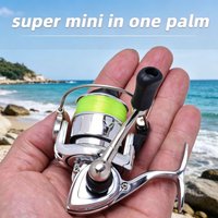 1pc 4.3:1 Gear Ratio Mini Stainless Steel Fishing Reel, Corrosion Resistant for Saltwater Freshwater Spinning Tackle