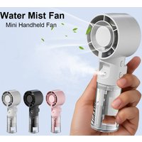 Portable Humidifier Fan Mini Handheld Water Mist Fan Rechargeable Small Personal Air Cooling Fan for Outdoor Travel Spray Fan