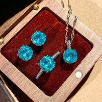 S925 sterling silver rings, necklaces, earrings, pendants, inlaid with colorful diamonds and yellow diamonds, women's style