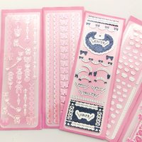 Korean Ins Girls Bow Lace Series Sticker Hand Account Idol Card DIY Album Decoration Scrapbooking Stickers Kawaii Stationery