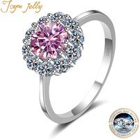 Joyce jelly 1ct 6,5mm Moissan ite Ringe für Frauen d Farbe vvs Luxus Blumen form Braut weibliche Verlobung Hochzeit Schmuck Size5-9