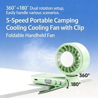 Portable Handheld Cooling Fan Semiconductor Ice Cold Mini Fan Rechargeable 3600mAh Foldable Digital Display For Outdoor Travel