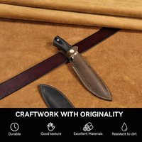 RIYAO Genuine Leather Tactical Knife Sheath Vintage Fixed Blade Knife Waist Belt Holder Damascus Straight Knives Dagger Cover