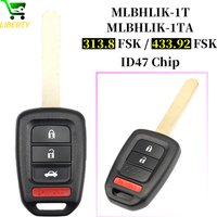 Liberty MLBHLIK6-1T/MLBHLIK6-1TA For Honda City XRV CIVIC ACCORD CRV HRV Fit Jazz Car Remote Key 313.8MHz / 433MHz ID47 Chip Fob