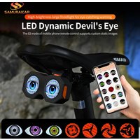 AliExpress NONE Bicycle Decorative Light Devil Eyes Tail Bike Lights Rechargeable Type C For Bicycle Motorcycle Electric Bike Decoration