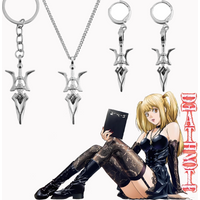 Anime Ghost Death Keychain Note Misa Amane Halberd-Shaped Pendant Cosplay Fan Jewelry Accessory Gift Cool Stylish Trendy For Fan