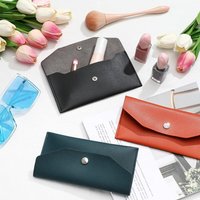 Waterproof PU Leather Storage Bag Ultra-thin Cash Envelope Organizer for Cards Tickets Documents Portable Pouch for Men Women
