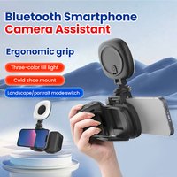 Portable Mobile Phone Bluetooth Camera Aid Self Shooting intelligent Photography Remote Control Shandle With Selfie Light
