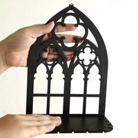 3PC Gothic Wooden Hollow Wall Decoration Wall Decor Vintage Cathedral Arch Frame Goth Room Decor Rustic Spooky Decorative Gift