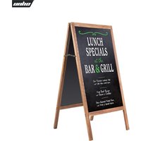 Magnetic Sandwich Writing Board A-Frame Drawing Painting Board Menu Display Sidewalk Wooden Chalkboard Free Standing