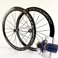 New 700C 30/40/50mm Road bike alloy Bicycle wheelset clincher rims Thru Axle V Disc brake 120 noise 36T Planetary ratchet hubs