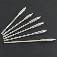 12Pcs ID4.2 mm Stainless Steel Bullet Point Tip Arrow Head, DIY Accessory 80, 100, 120 Grain Practice Hunting