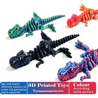 Realistic Tyrannosaurus Rex 3D Printed Multi-joint Movable Dinosaur Figures Office Desktop Ornament Home Decor Kids Gift