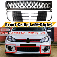 1 Pair Car Front Bumper Lower Fog Light Vent Grille Mesh Grill Cover Case Fit For VW Volkswagen Golf 6 MK6 VI GTI GTD 2009-2013