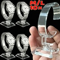 1/10Pcs C-Circle Watch Display Rack Transparent Acrylic Holder Counter Jewelry Showcase Wrist Watch Bracelet Display Stands