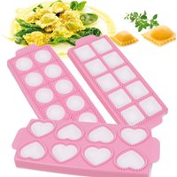 Ravioli Mold Plastic Ravioli Maker Heart Round Square Shape Dumplings Mold Ravioli Cutter Kitchen Pastry Tool