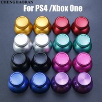 1Pair Aluminum Metal 3D Analog Joystick Thumb Stick Grip Cap Rocker Button For PS4 Pro Slim Xbox One Slim Series X S Controller