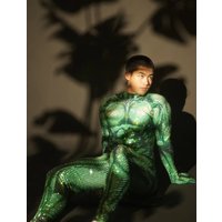 Crystal Muscle Men Jumpsuit Long Sleeves Rhinestones Outfit Evening Celebrate Clothing Birthday Dance Costume club event outfit