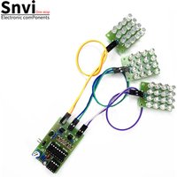 Snvi CD4017 NE555 LED Strobe Light Kit Red White Blue Flash Alarm Warning DIY Soldering Electronic Kit