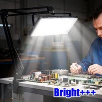 Enhanced Industrial-Style USB Desk Lamp/Work Light Featuring a Mechanical Arm And a Long Stand, Equipped with 96/144pcs of White