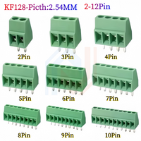 10Pcs KF128 2.54mm PCB Mini Screw Terminal Blocks Connector for Wires KF128-2.54 2P 3P 4P 5P 6P 7P 8P 9P 10P 12P 16P Terminal