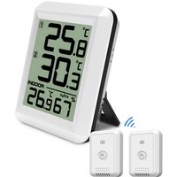 2025 Wireless Digital Thermometer Hygrometer - Indoor/Outdoor Fridge Freezer Temp Humidity Monitor 433MHz 100m Range LCD Display