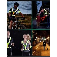 AliExpress NONE Adjustable Lightweight Safety Vest for Night Walking Running Cycling - Outdoor High Visibility Gear with Safety Straps
