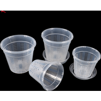 1Pc Household Planter Drainage Mini Pots With Holes Transparent Orchid Baskets Small Garden Plastic Breathable Flower Pots