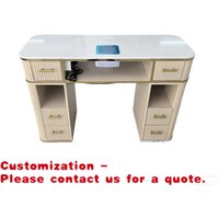 custom.Single Manicure Table and Chair Set Professional Nail Table with Vacuum Cleaner Table Nail Salon