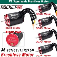 RC motor Rocket V2 supersonic Brushless Motor w/ Temp Sensor 3650 3660 3665 3670 3674 for 1/8 1/10 RC Car