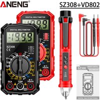 Auto Electrician Kit ANENG SZ308 VD802 Square Wave HFE Triode Multimeter+12-1000V NCV Test Pen Voltage Meter Car Inspection Tool