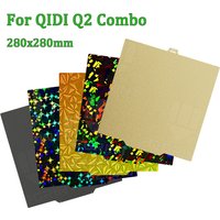 For QIDI Q2 Q2 Combo 3D Printer Build Plate Heat Bed Double Side PEO PET PEI Powder Coated Spring Steel Sheet 280x280mm Bed