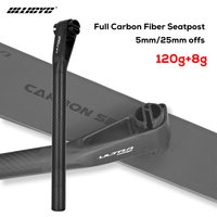 ULLICYC Ultralight Carbon Bicycle Seatpost,Offset 5MM/25MM,25.4/27.2/30.9/31.6MM,for Road Bicycle Seat Tube Bicycle Parts