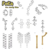 White Irregular Ear Clips Pure Wedding Jewelry High Quality New Earrings Fine Jewelry Set for Women Romantic Jewelry Gift