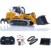 1:50 RC Loader LR636 Electric Lifting Tracked 2.4G Construction Vehicle Metal Bucket Tracks Ripper RTR Model Light Sound Battery